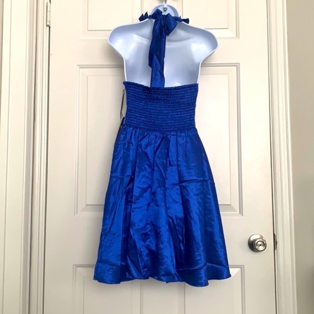 Love Stitch Navy Blue Halter Dress. Size M - Picture 3 of 5